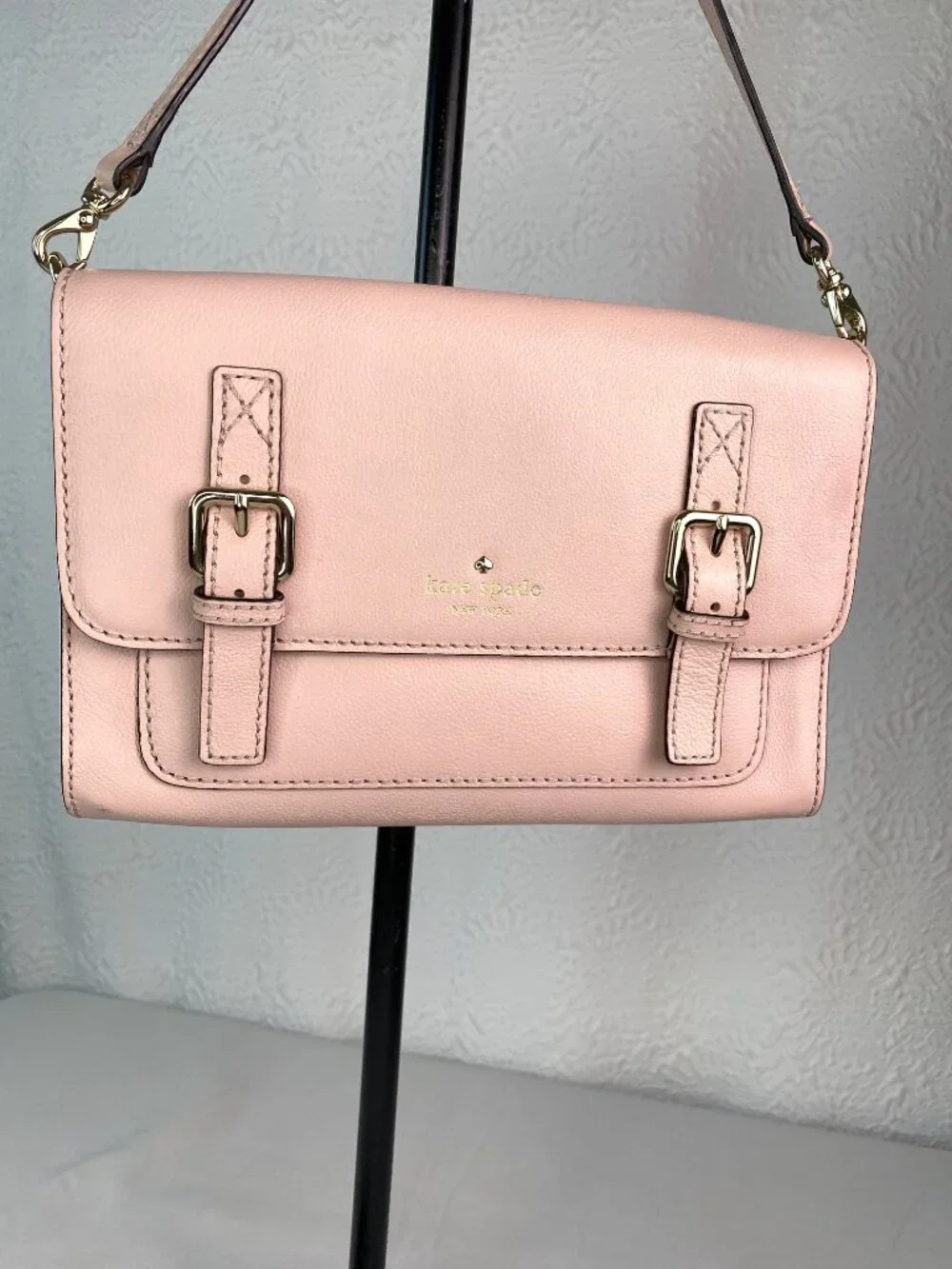 Kate Spade Allen Street Neil Crossbody Blush Leather Buckle Bag 🌸 Blythe